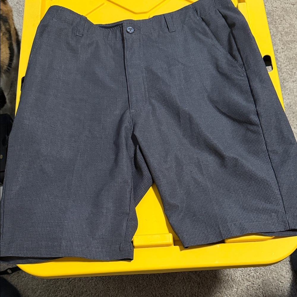Pebble Beach Men's Charcoal Textured Flat Front Golf Shorts